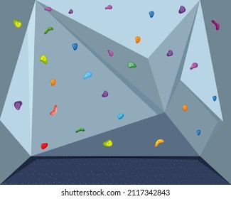 Indoor Rock Climbing Wall Background Illustration