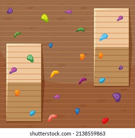 Indoor rock climbing wall background illustration