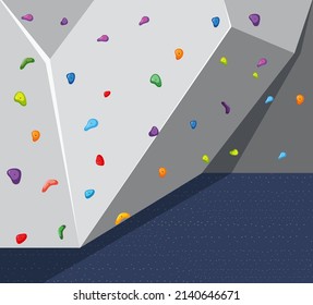 Indoor rock climbing wall background illustration