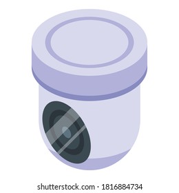 Indoor security camera icon. Isometric of indoor security camera vector icon for web design isolated on white background