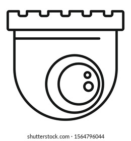Indoor security camera icon. Outline indoor security camera vector icon for web design isolated on white background