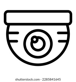 Indoor security camera icon outline vector. Safety guard. Password shield