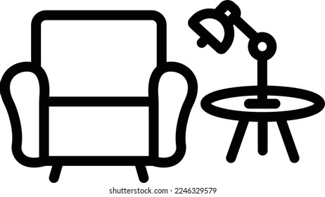Indoor setting Vector Icon which is suitable for commercial work and easily modify or edit it
