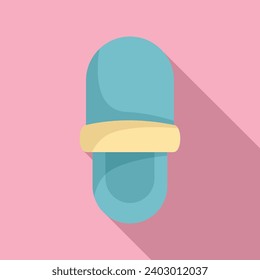 Indoor slippers icon flat vector. Fun floor stylish. Cozy shoes