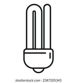 Indoor smart lightbulb icon outline vector. Online illumination. Home light