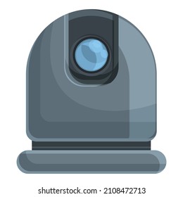 Indoor stream camera icon cartoon vector. Video live. Media product