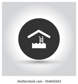 Indoor swimming pool icon