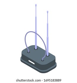 Indoor tv antenna icon. Isometric of indoor tv antenna vector icon for web design isolated on white background