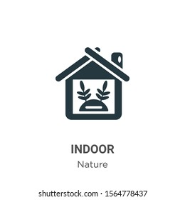 Indoor vector icon on white background. Flat vector indoor icon symbol sign from modern nature collection for mobile concept and web apps design.