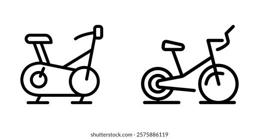 indoor-cycling outline or line icon design bundle.