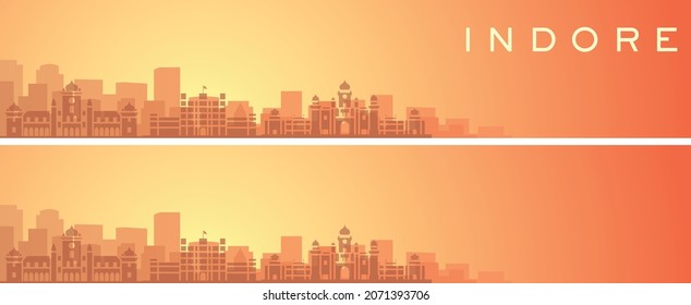 Indore Beautiful Skyline Scenery Banner