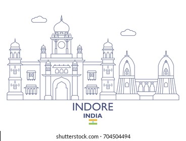 Indore Linear City Skyline, India