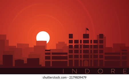 Indore Low Sun Skyline Scene