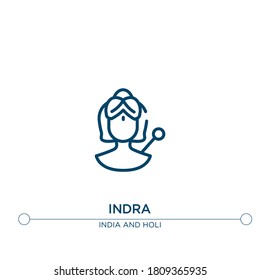 indra outline vector icon. simple element illustration. indra outline icon from editable india concept. can be used for web and mobile
