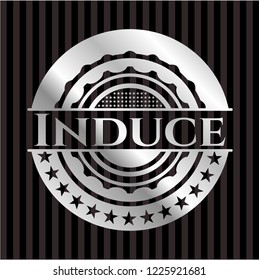 Induce silver emblem or badge