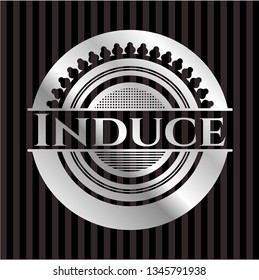 Induce silver shiny emblem