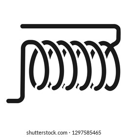 Induction coil icon. Simple illustration of induction coil vector icon for web design isolated on white background