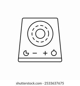 induction cooker icon sign vector