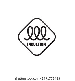 Induction (cooking) spiral, electrical sign