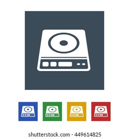 Induction cooktop Icon Isolated on White Background.vector illustration icon