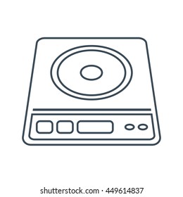 Induction cooktop Icon Isolated on White Background.vector illustration icon