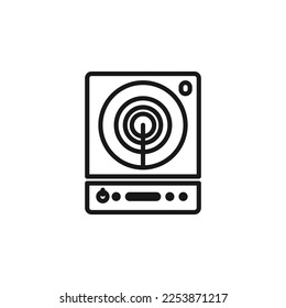 Induction cooktops outline icons. Vector illustration. Isolated icon suitable for web, infographics, interface and apps.
