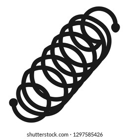 Induction round spiral icon. Simple illustration of induction round spiral vector icon for web design isolated on white background