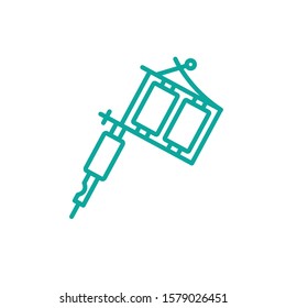 induction tattoo machine line icon, vector illustration