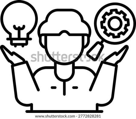 Inductive Reasoning Illustration vector Icon Design