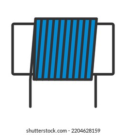 Inductor Coil Icon. Editable Bold Outline With Color Fill Design. Vector Illustration.