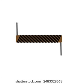 Inductor coil icon vector illustration logo design