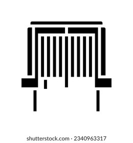 inductor electrical engineer glyph icon vector. inductor electrical engineer sign. isolated symbol illustration