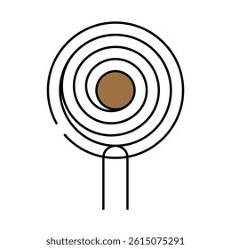 inductor electrical engineer line icon vector. inductor electrical engineer sign. isolated symbol illustration