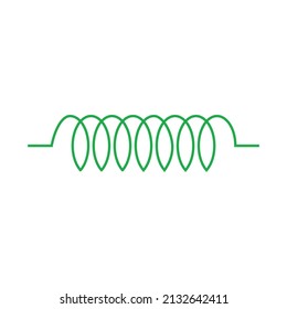 Inductor icon vector illustration in physics