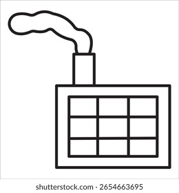 Vector de esquema de icono de stock de la industria