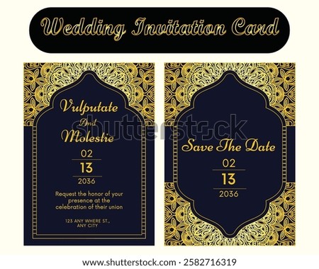 Indulge in the art of fine craftsmanship with our luxury wedding invitation. This exquisite card is made from the finest paper, designs that blend traditional elegance with modern sophistication.