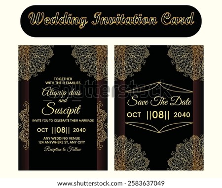 Indulge in the art of fine craftsmanship with our luxury wedding invitation. This exquisite card is made from the finest paper, designs that blend traditional elegance with modern sophistication.