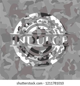 Indulge on grey camouflaged texture