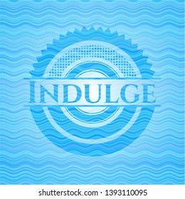 Indulge water wave representation emblem. Vector Illustration. Detailed.