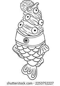 Indulge your sweet tooth with Sweet Treats, a coloring page featuring a cute and delicious ice cream outline illustration. Let your imagination run wild as you color in each tasty scoop.