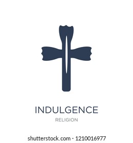 Indulgence Icon. Trendy Flat Vector Indulgence Icon On White Background From Religion Collection, Vector Illustration Can Be Use For Web And Mobile, Eps10