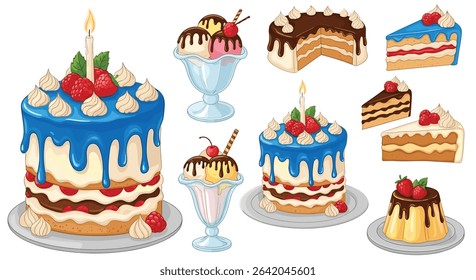 Indulgent Dessert Delights A Captivating Array of Cakes Ice Cream Puddings and Heavenly Treats