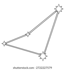 Indus constellation illustration hand drawn outline vector