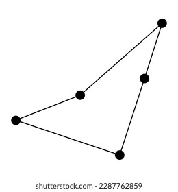 Indus constellation map. Vector illustration.