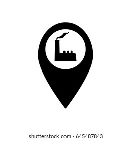 Indusrial zone icon on the white background