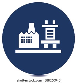 icono de grúa industrial
