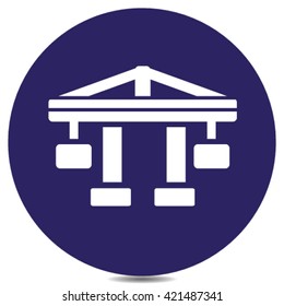 icono de grúa industrial
