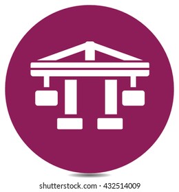 icono de grúa industrial

