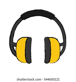 Industial earmufss equipment icon vector illustration graphic design