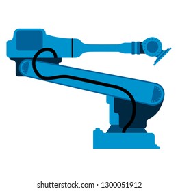 Industrail robot arm image. Vector illustration design